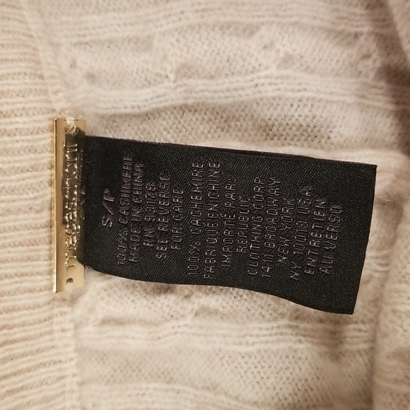 💕MAGASCHONI💕 100% Cashmere Cable Knit Joggers ~ Oatmeal Heather Small S NWT - Picture 9 of 11